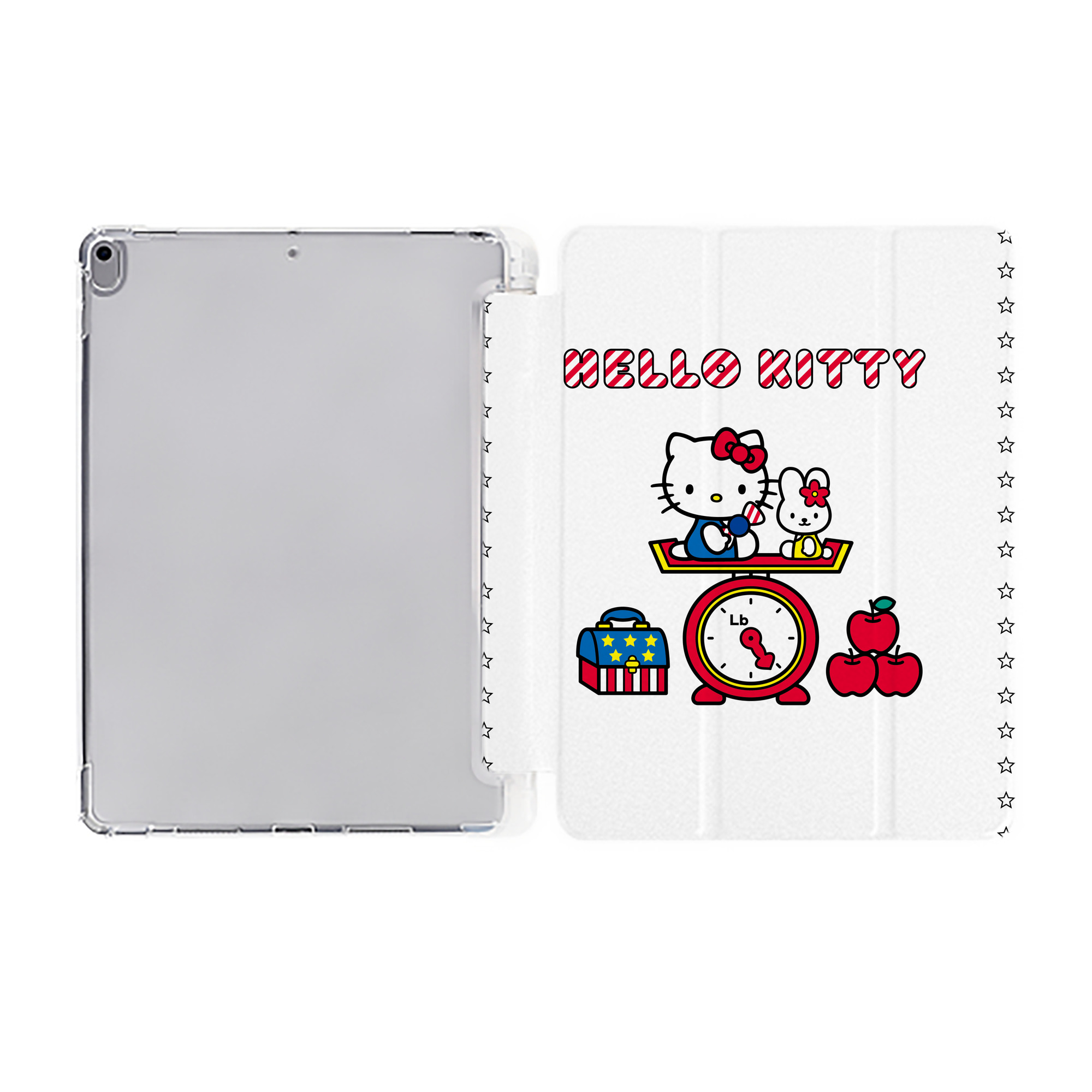 （画像用） Hello Kitty ハローキティ IPad ケース ペン収納付き 三つ折りスタンド PUレザー×シリコン 対応機種9.5/10.5/10.9インチ